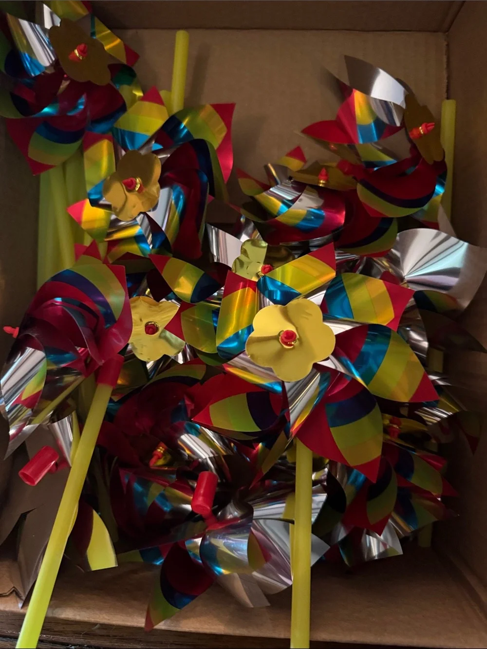 Colorful Garden Pinwheel Party Decorations - Multicolor